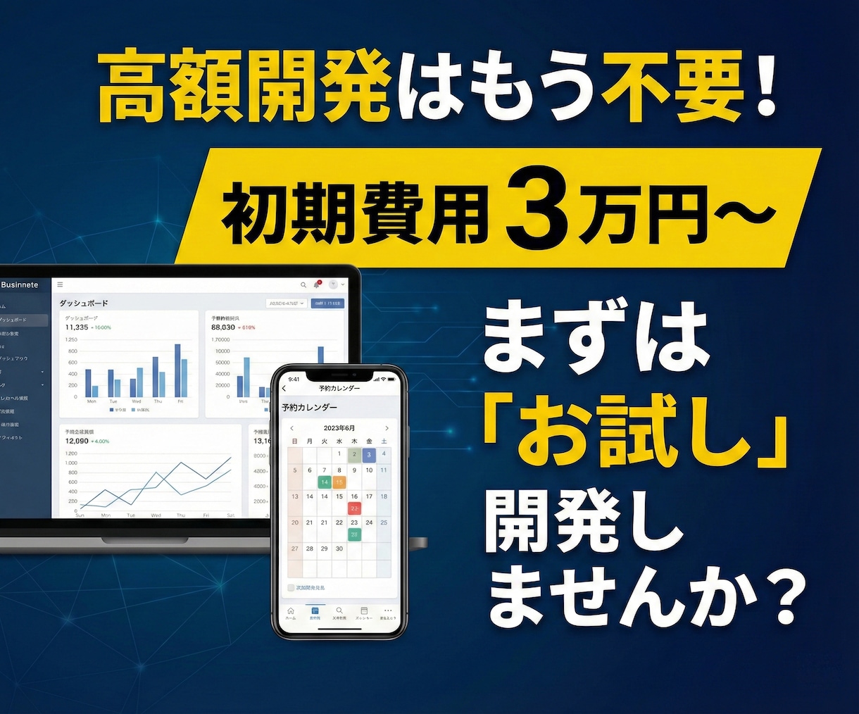 3万〜！独自システムをお試し価格で構築します 販売実績150超えのエンジニアが独自システムを構築します！ イメージ1