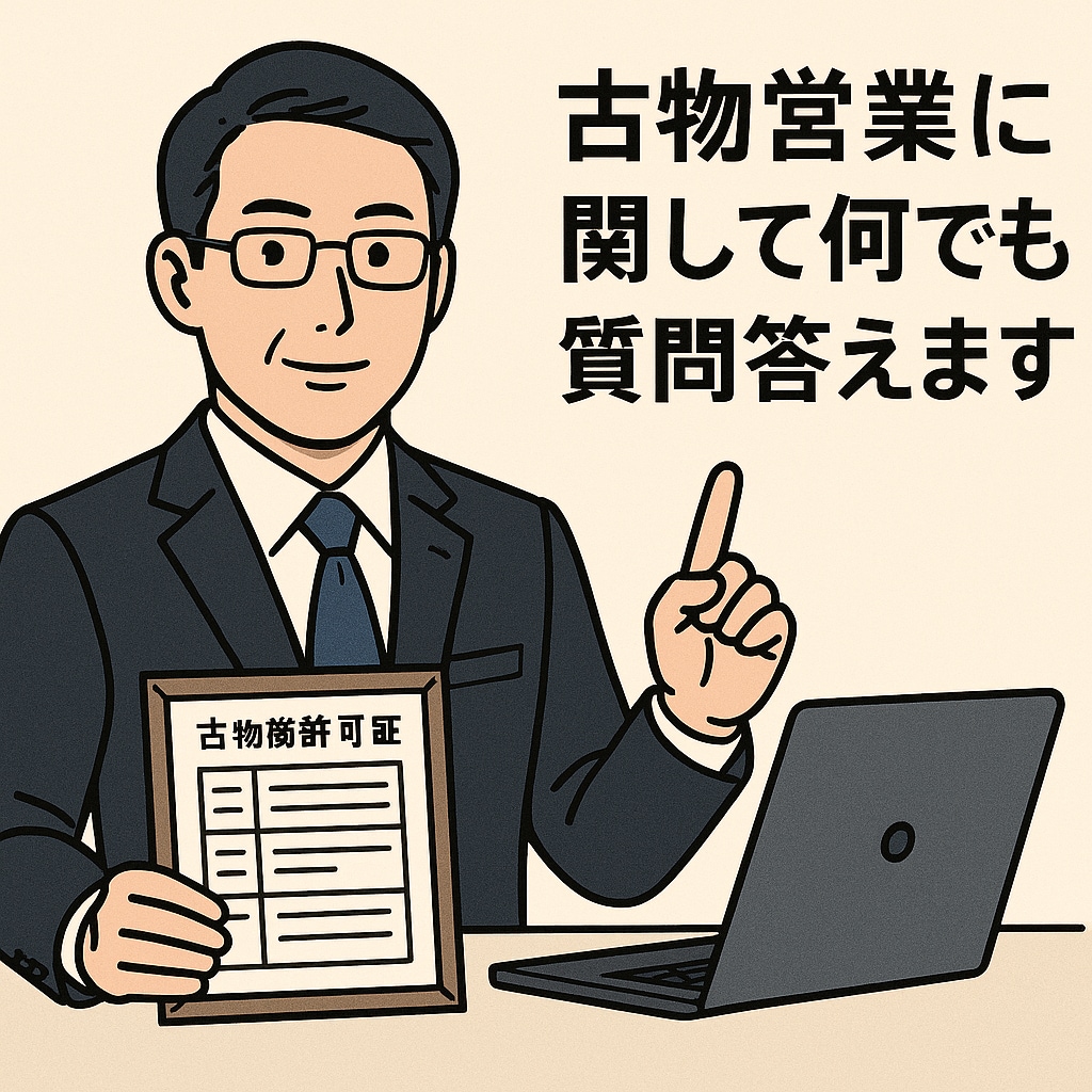 古物営業許可について何でも疑問や相談に答えます 神奈川県の行政書士が迅速丁寧に対応します イメージ1
