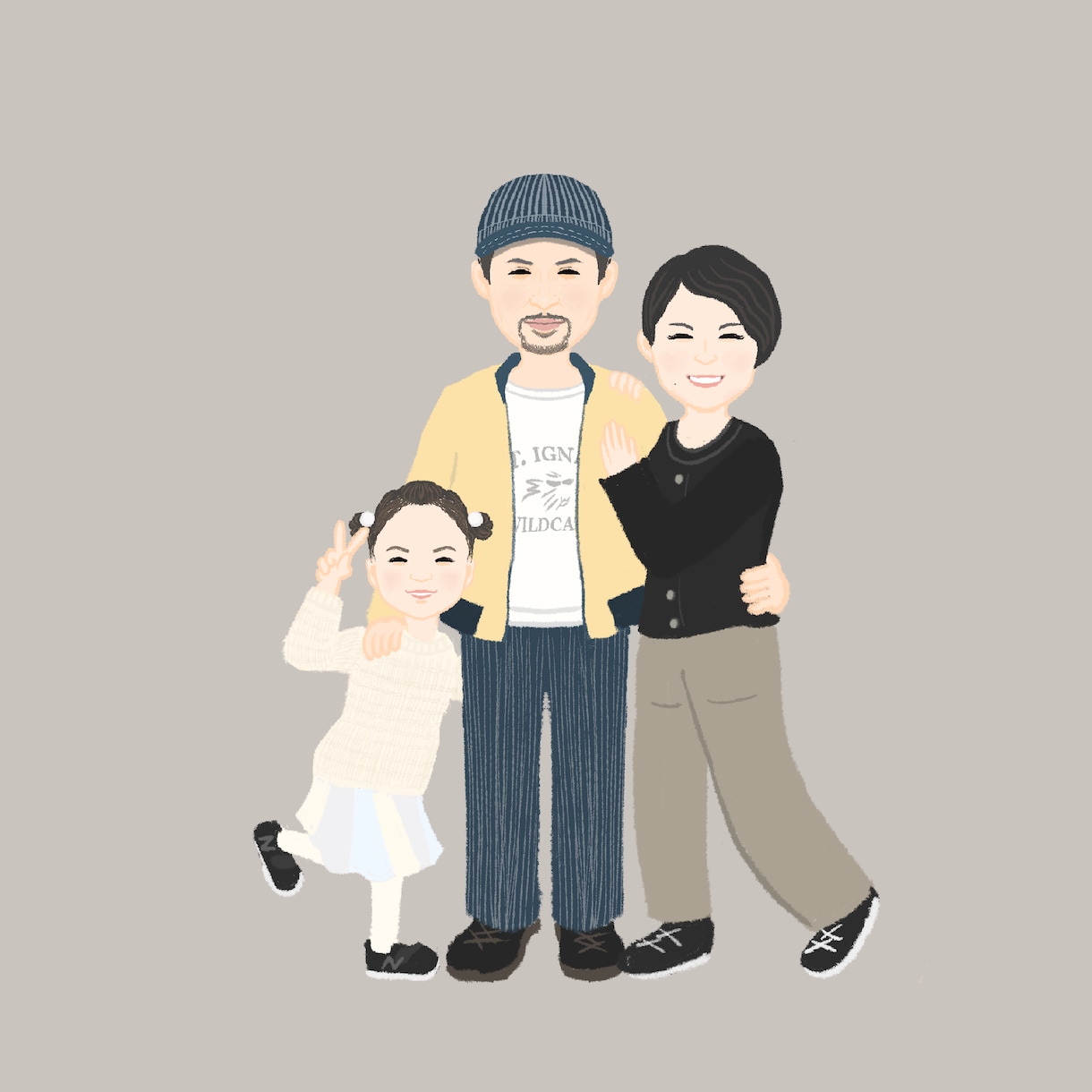 ほんわか笑顔の似顔絵を作成します ミニキャラみたいで可愛い♩似顔絵ギフトにも イメージ10