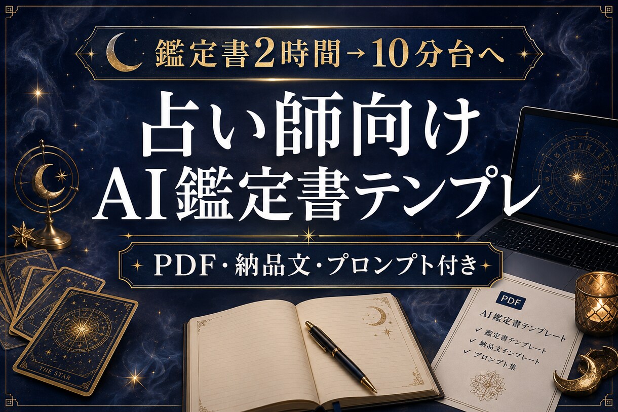 占い師向けAI鑑定書PDF作成テンプレ一式渡します 鑑定書作成をAIで時短し丁寧に整えます イメージ1