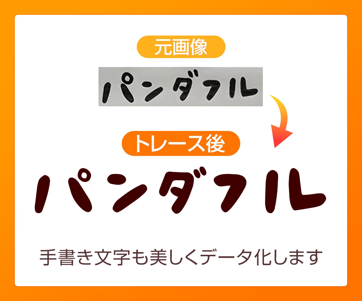 画像からトレース・データ作成いたします ロゴ等のトレースをIllustratorで丁寧に作成します イメージ7