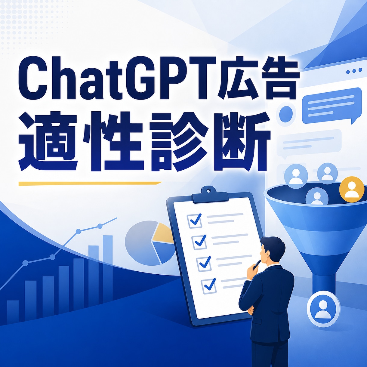ChatGPT広告の適性を診断します 広告費をムダにしないための診断 イメージ1
