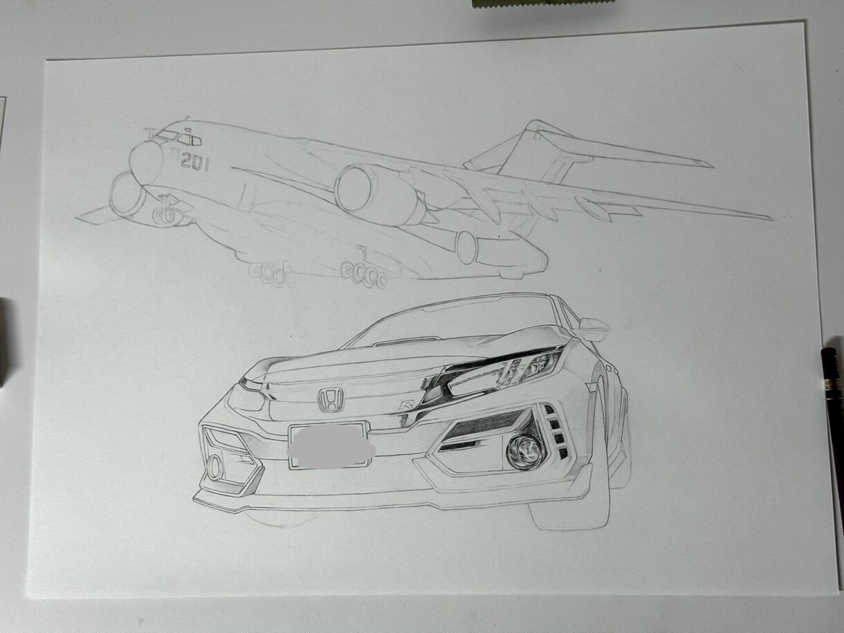 あなたの愛車を鉛筆画で丁寧に描きます 細部までこだわった丁寧な鉛筆画で,愛車の魅力を描きあげます! イメージ3