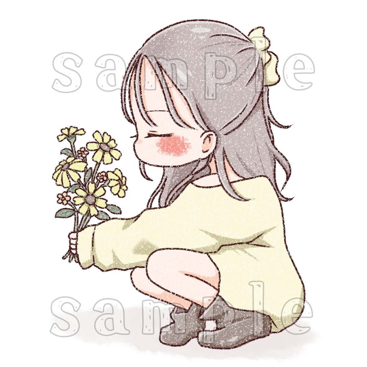 クレヨン風ゆるふわイラスト制作します 自分だけのアイコン、待受、トーク背景を★多様性あり！ イメージ7