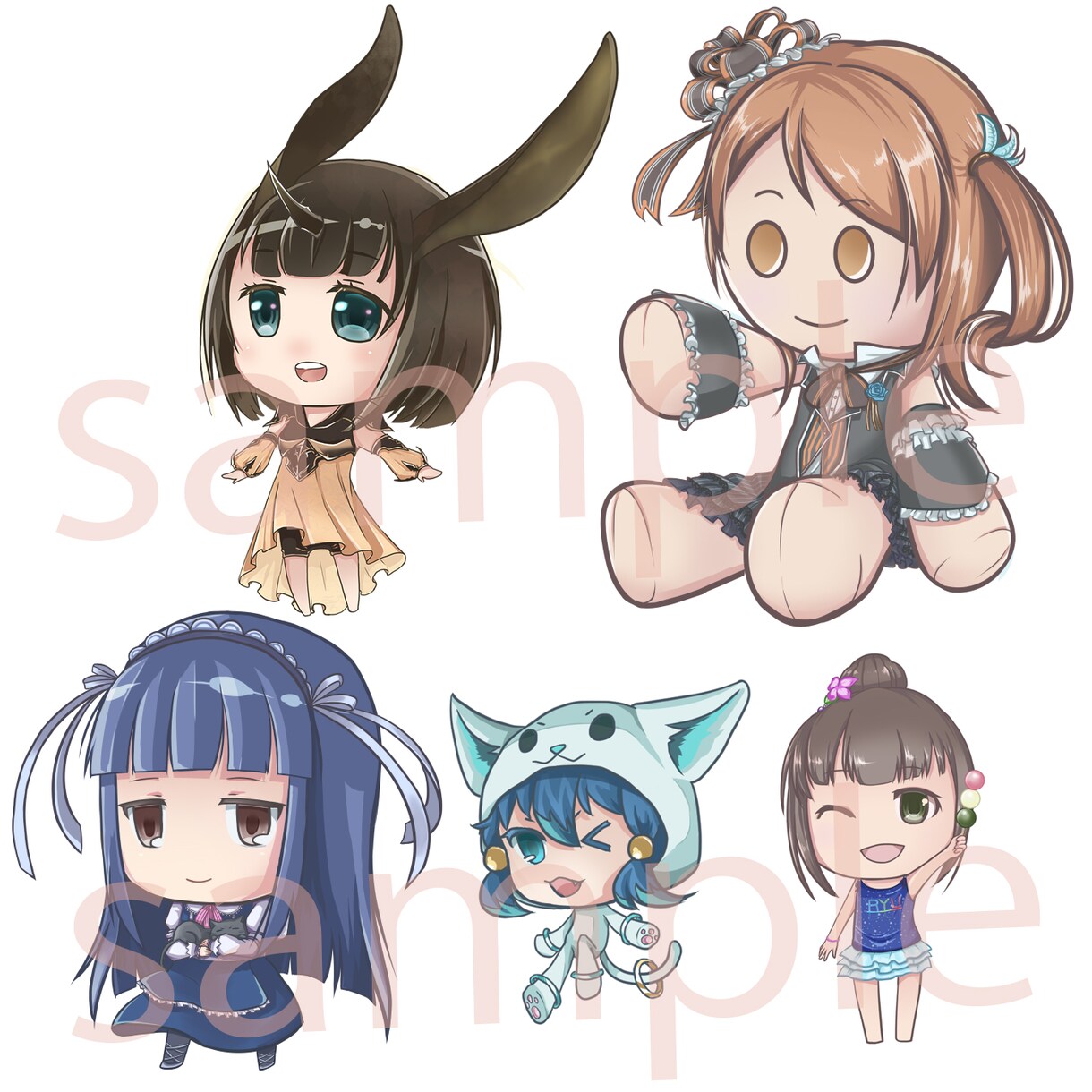ちびキャラ、アイコン用を描きます 好きなキャラやオリジナルキャラなどが欲しい方へ イメージ2