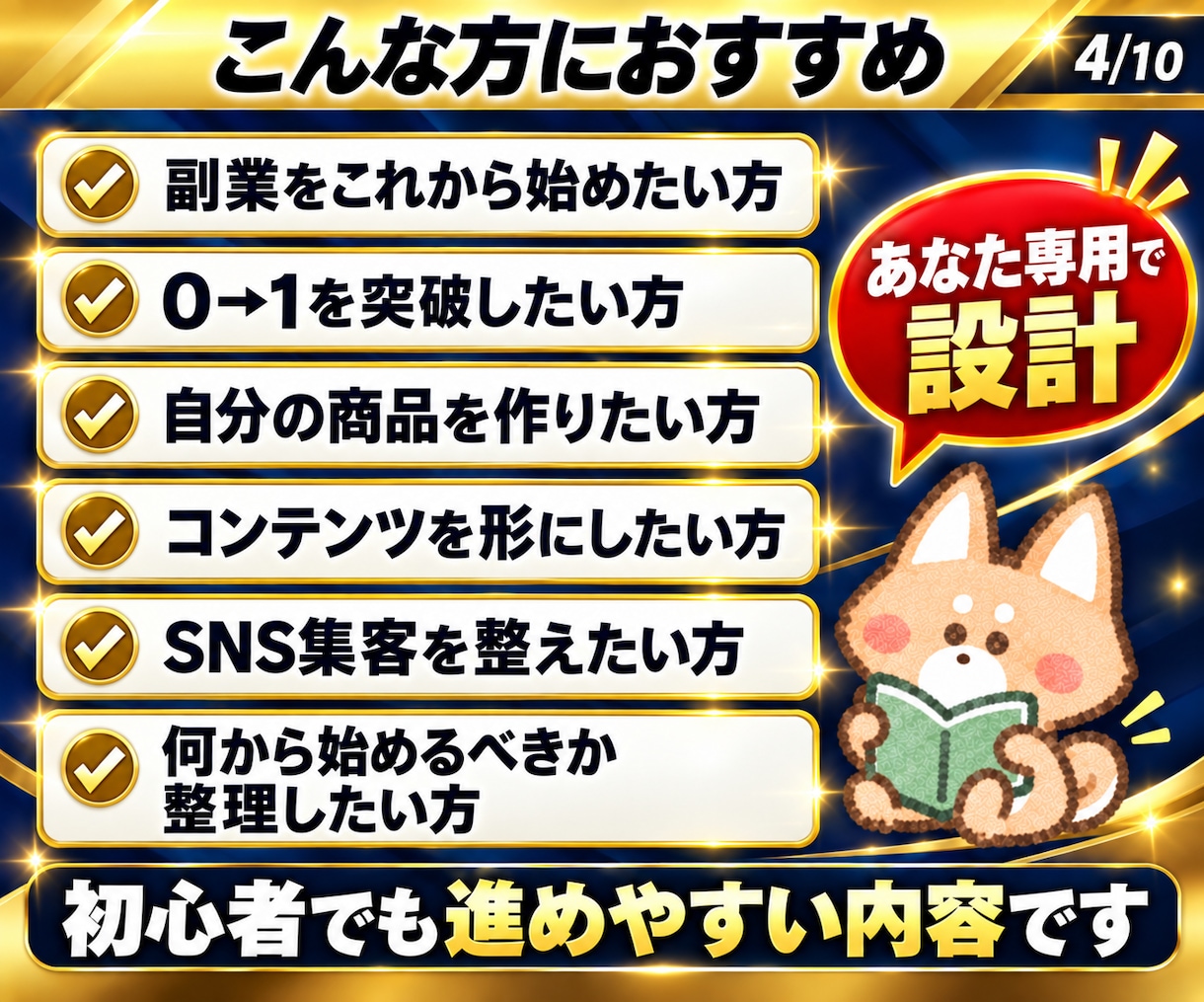 初心者向けあなた専用の仕組み化副業を1から作ります 商品設計・コンテンツ制作・SNS集客導線まで副業を丸ごと構築 イメージ4