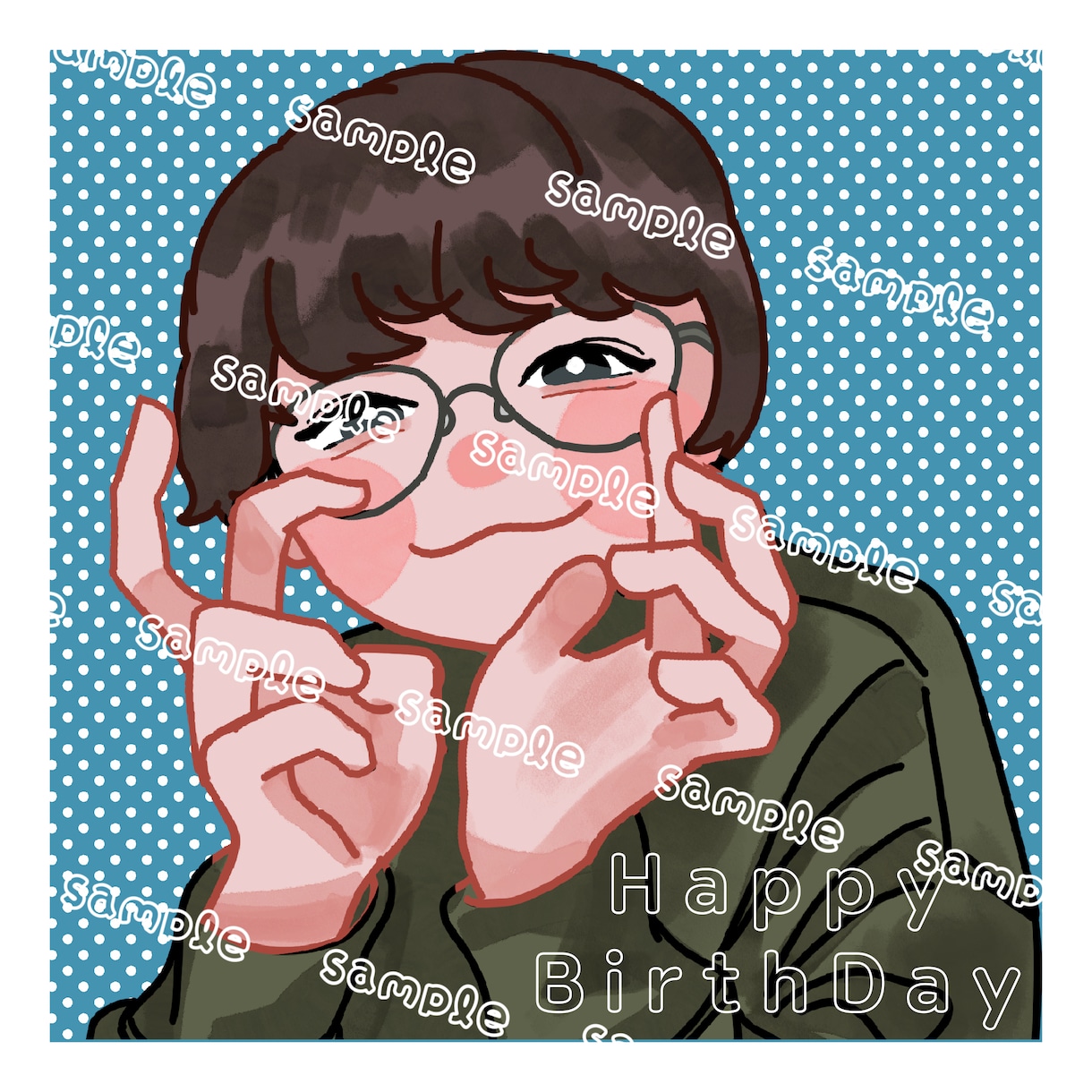 優しい雰囲気の似顔絵描きます SNSアイコンなどに！デフォルメタッチの似顔絵をご提供！ イメージ1