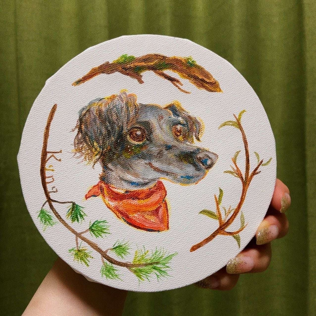 お部屋に飾りやすいギフト用のイラスト描きます 人物や人物の似顔絵、ギフト用、手のひらサイズのイラスト イメージ6
