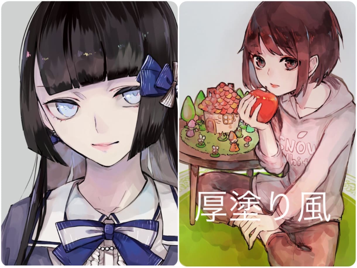 オリジナルアイコン 描きます 繊細、ほの暗い雰囲気はいかがですか イメージ7
