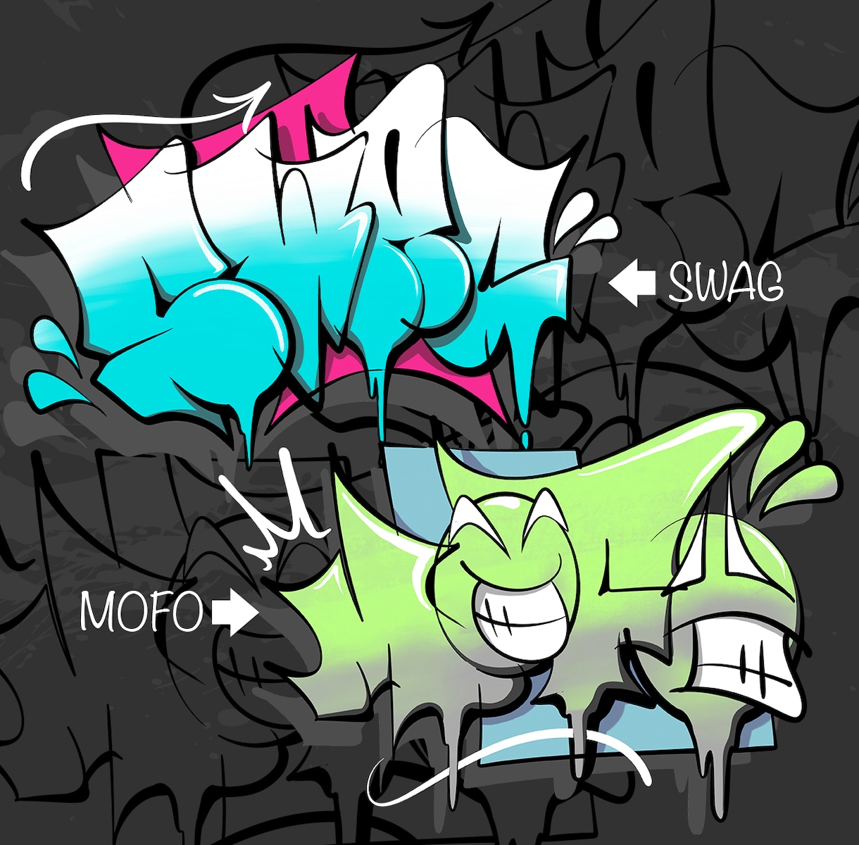 グラフィティー"スローアップ"のデザイン描きます HIPHOP・Graffitiデザインをお求めの方へお勧め! イメージ2