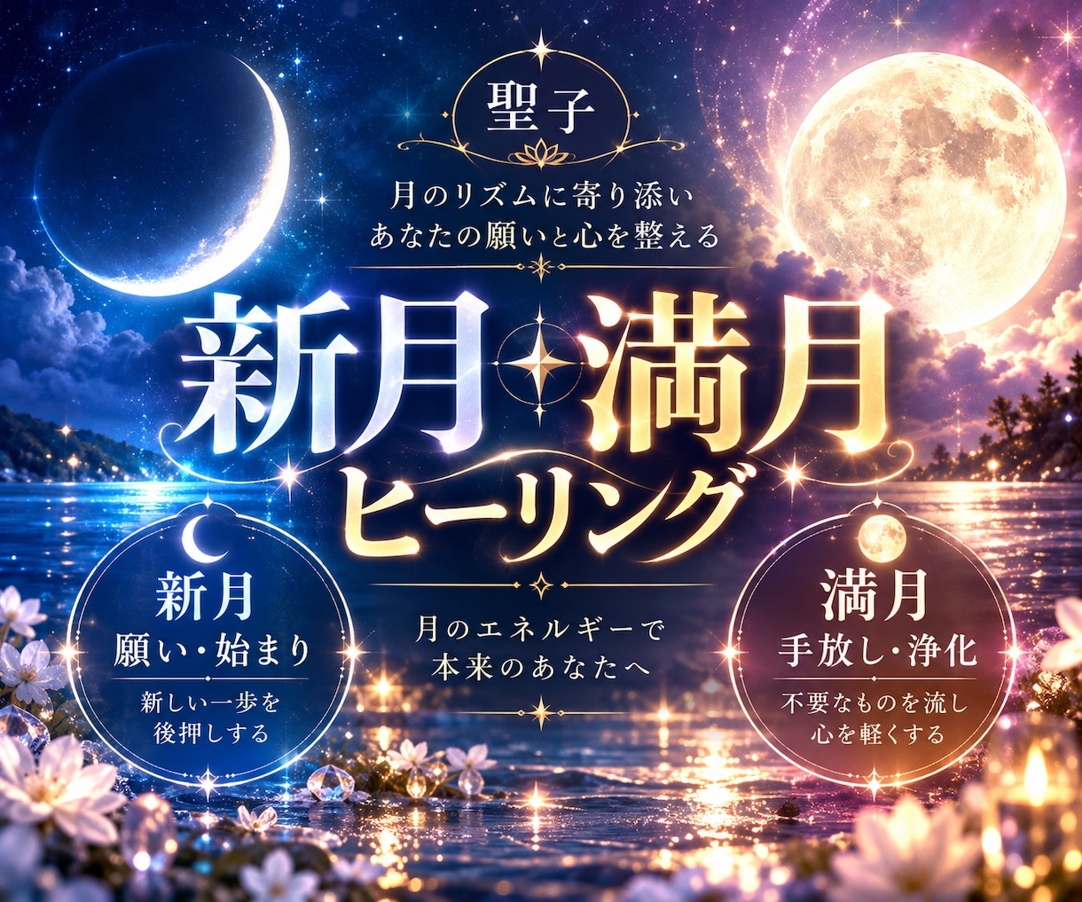 新月・満月の力で究極霊視ヒーリングします 願いを叶える力・感情を手放す力をあなたに授けます イメージ1
