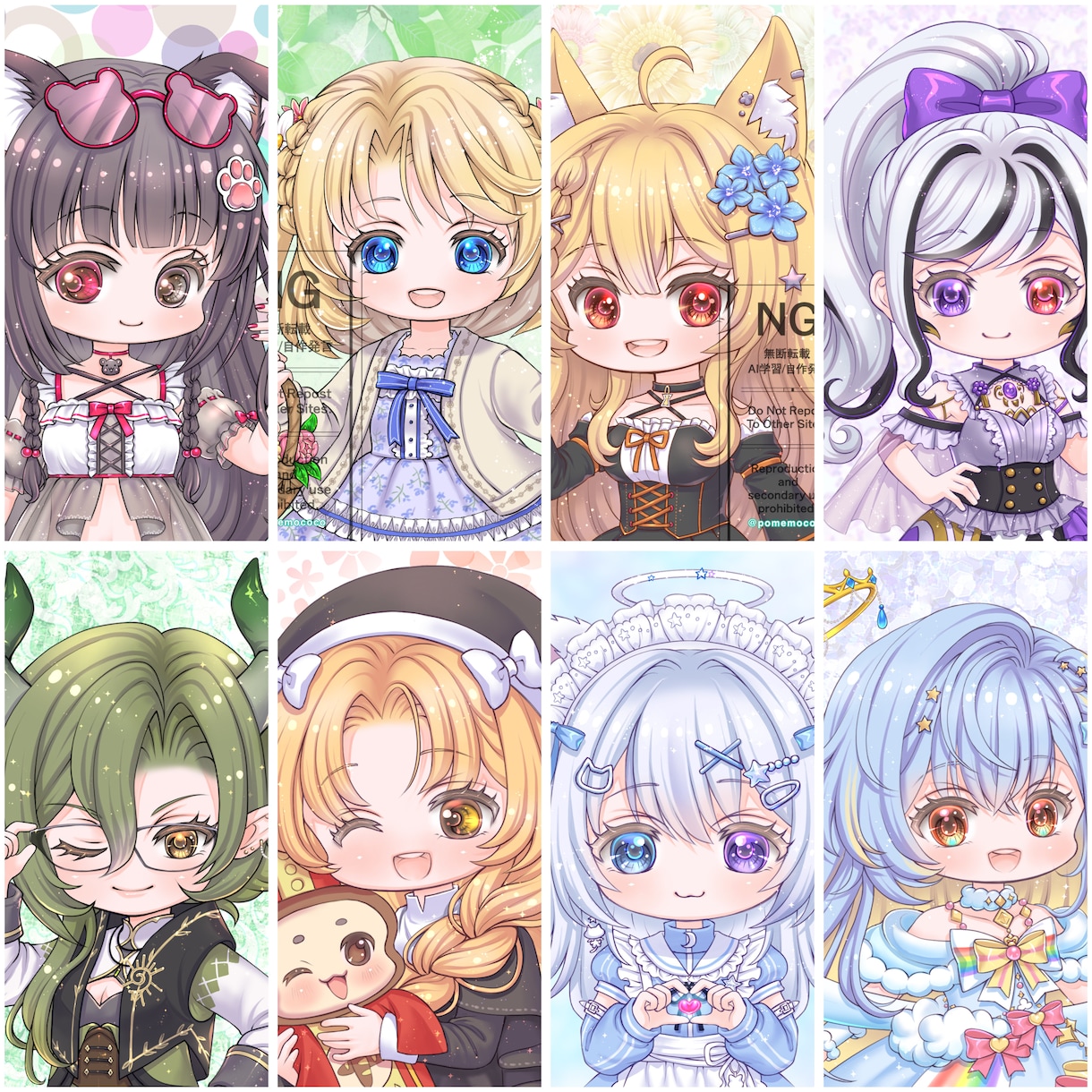 目を引くようなキラキラ可愛いアイコン描きます キラキラ可愛いアイコンであなたのキャラを描きます イメージ1