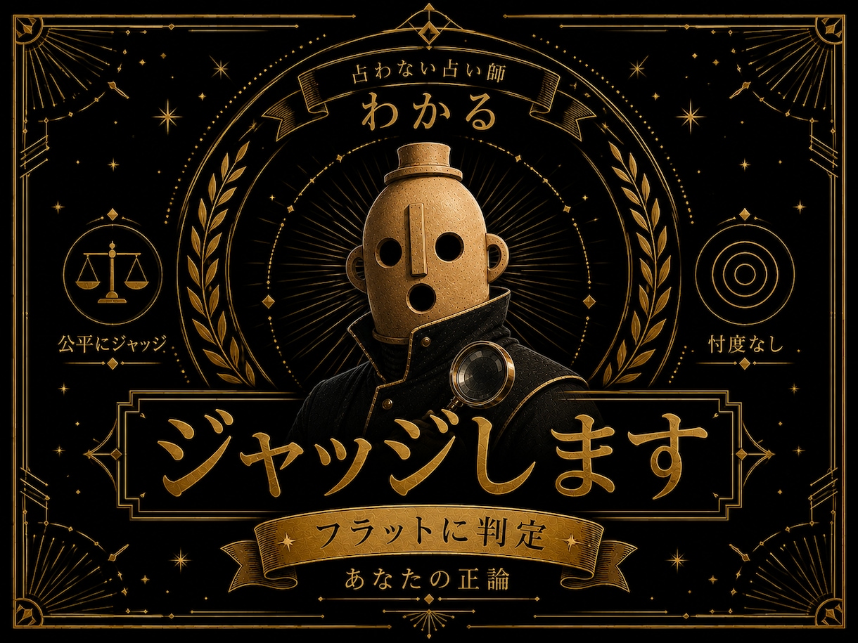あなたの主張、ジャッジします その主張、意地になっていませんか。第三者視点で。 イメージ1