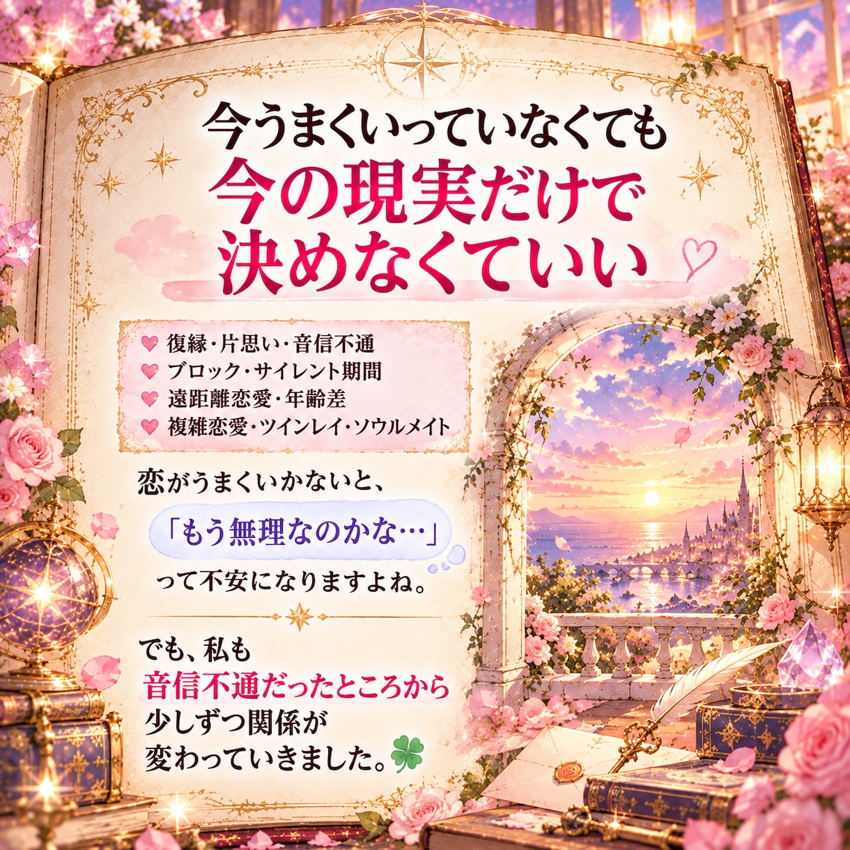 復縁・ツインレイのお悩みにアドバイスします 復縁・片思い・複雑恋愛♡2000字以上個別アドバイス イメージ5
