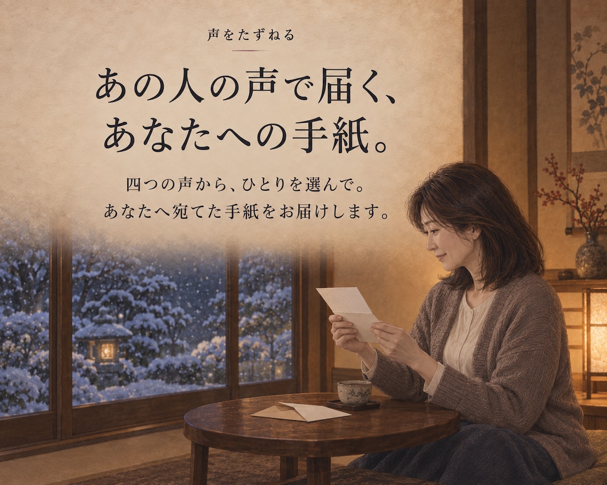 あの人の声で、あなたへの手紙をお届けします 自分にかけられなかった一言で未来が開かれる イメージ3