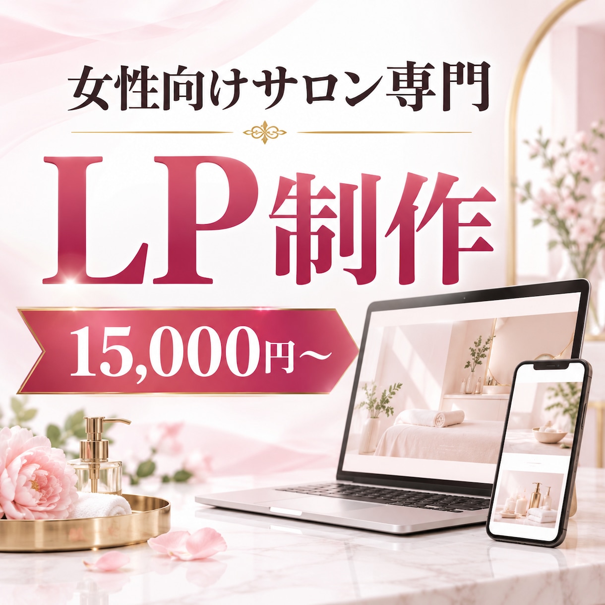 女性向けサロンのLPを制作します 現役サロン経営者が予約導線まで考えて制作 イメージ1