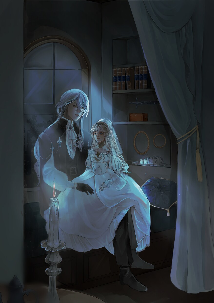 MVやサムネに！厚塗りイラスト描きます 耽美でレトロな雰囲気のイラストでMVなど如何ですか？ イメージ1