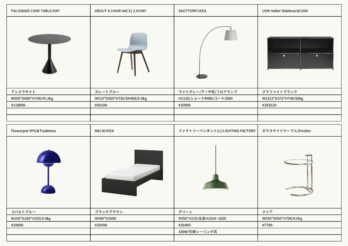 一人暮らしのお部屋をおしゃれに整えます デザイナーズ家具のあるおしゃれな空間づくりのお手伝い イメージ5
