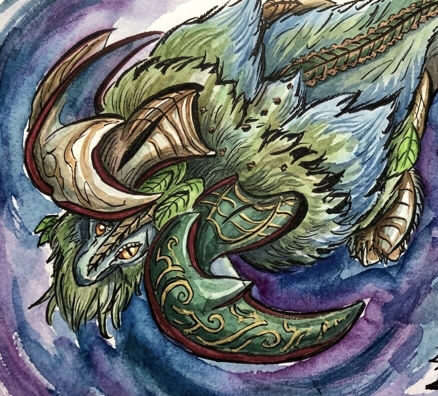 水墨画風イラストを作成します 筆で動きのあるイラストを描きます イメージ2