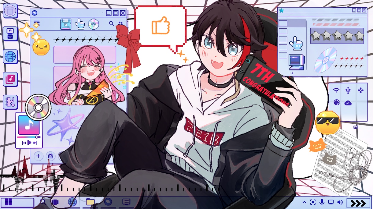あなただけの世界観ある一枚絵を描きます 世界観たっぷりの一枚絵・配信用イラスト制作します。 イメージ2