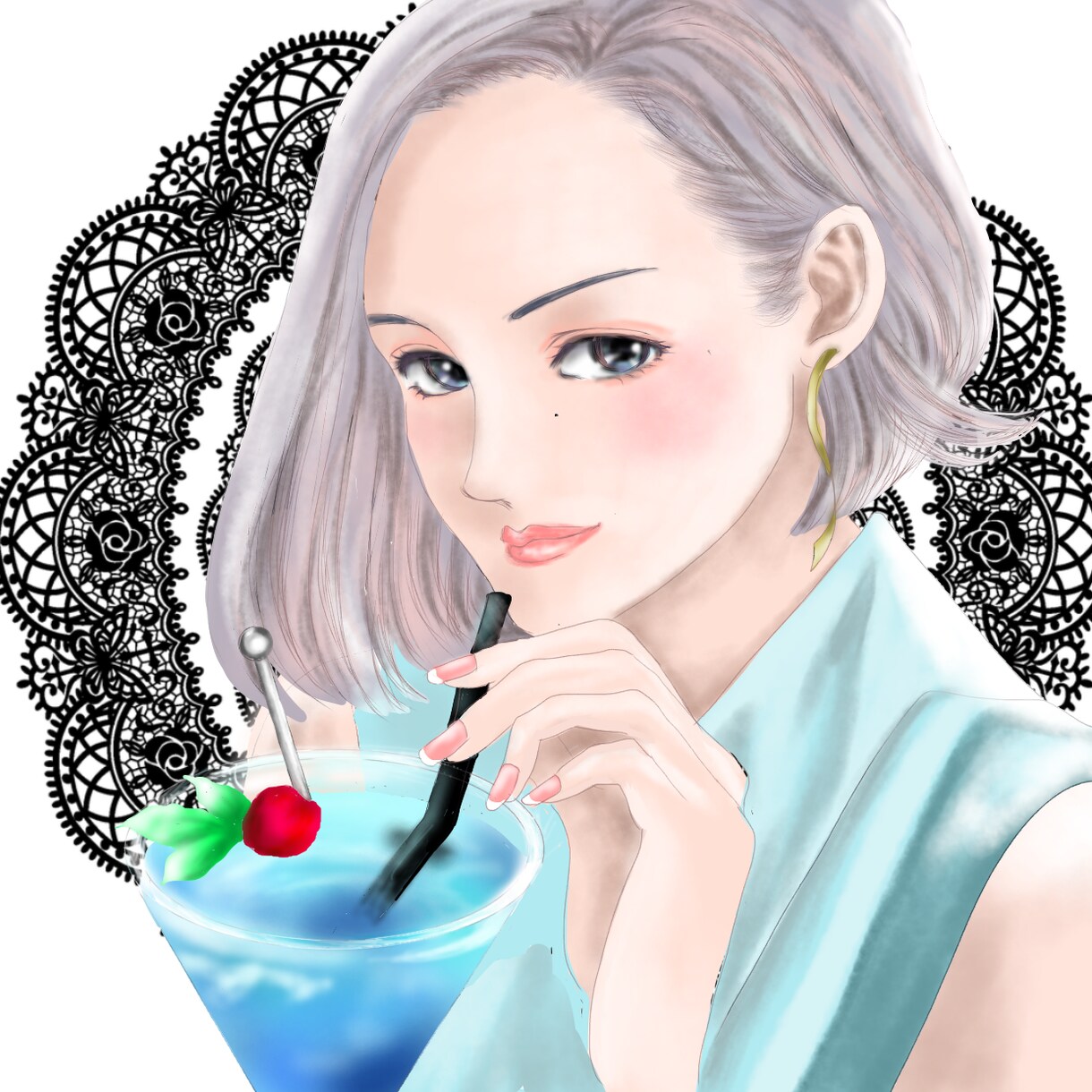 似顔絵をもとにアイコン制作します 髪色自由に、お好みの雰囲気で! イメージ2