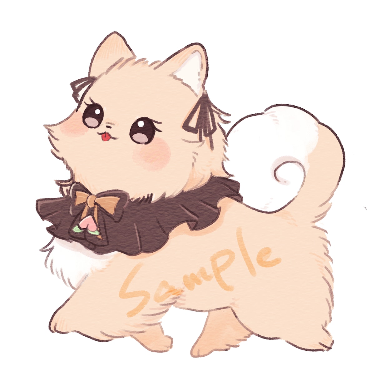 もこふわな動物ミニイラストをお描きします ⭐︎SNSアイコン、グッズ、ブログのカットに♪ イメージ7