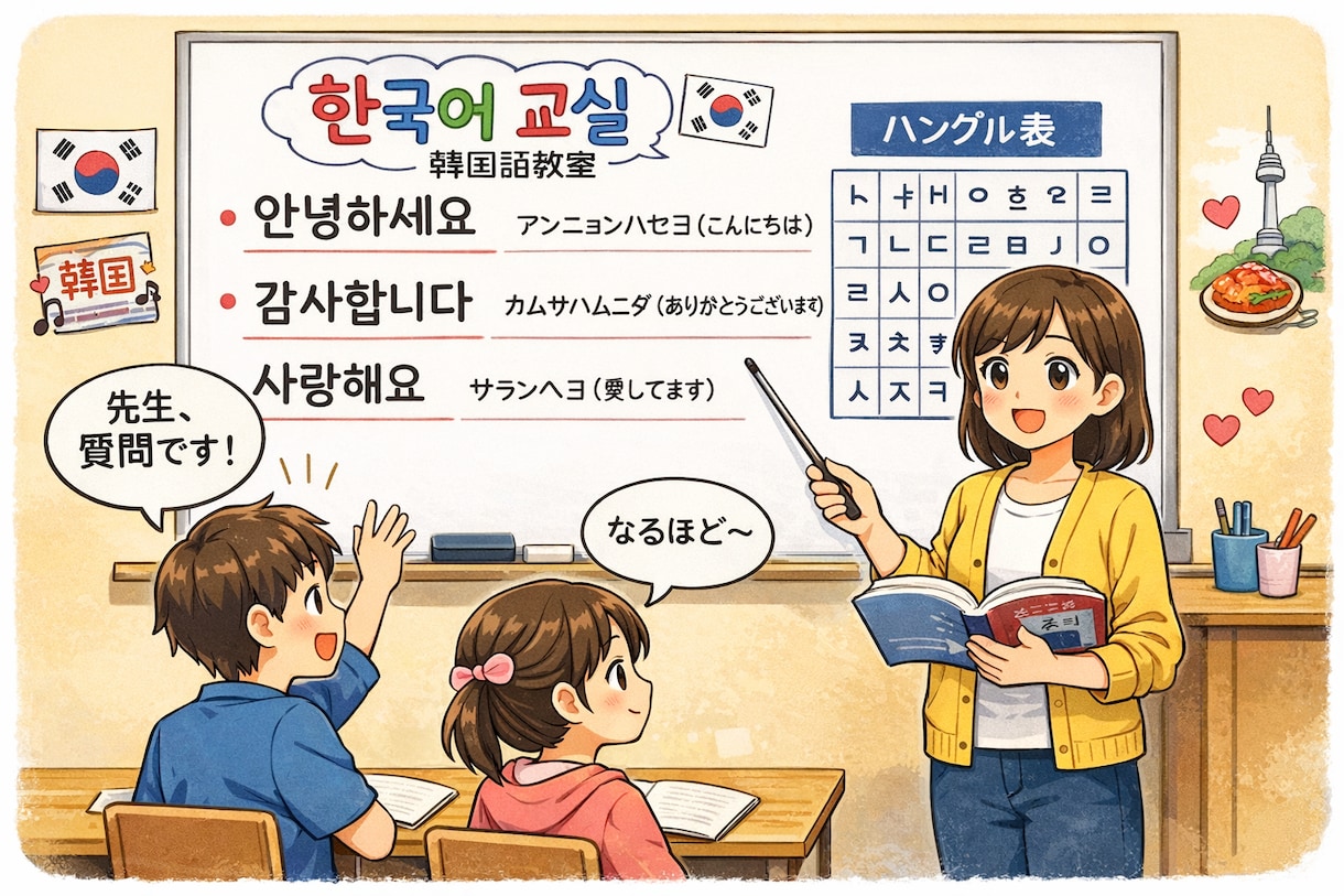TOPIK6級保持者がやさしく韓国語レッスンします 韓国語能力検定6級保持者が、韓国語を丁寧に教えます イメージ1