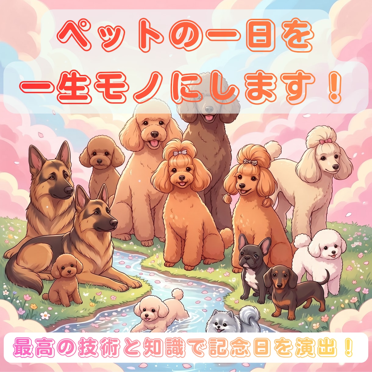 ペットお祝い動画 『ライト』をおすすめしますます 30年の犬の専門家が誕生日に輝く「笑顔の成長記録」の動画制作 イメージ1