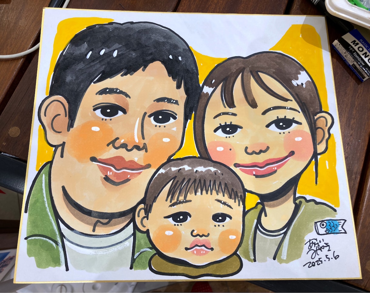 フジTV「いいとも！」似顔絵マスターが描きます 色紙に３名様分の似顔絵を描きます！プレゼントに最適！ イメージ5