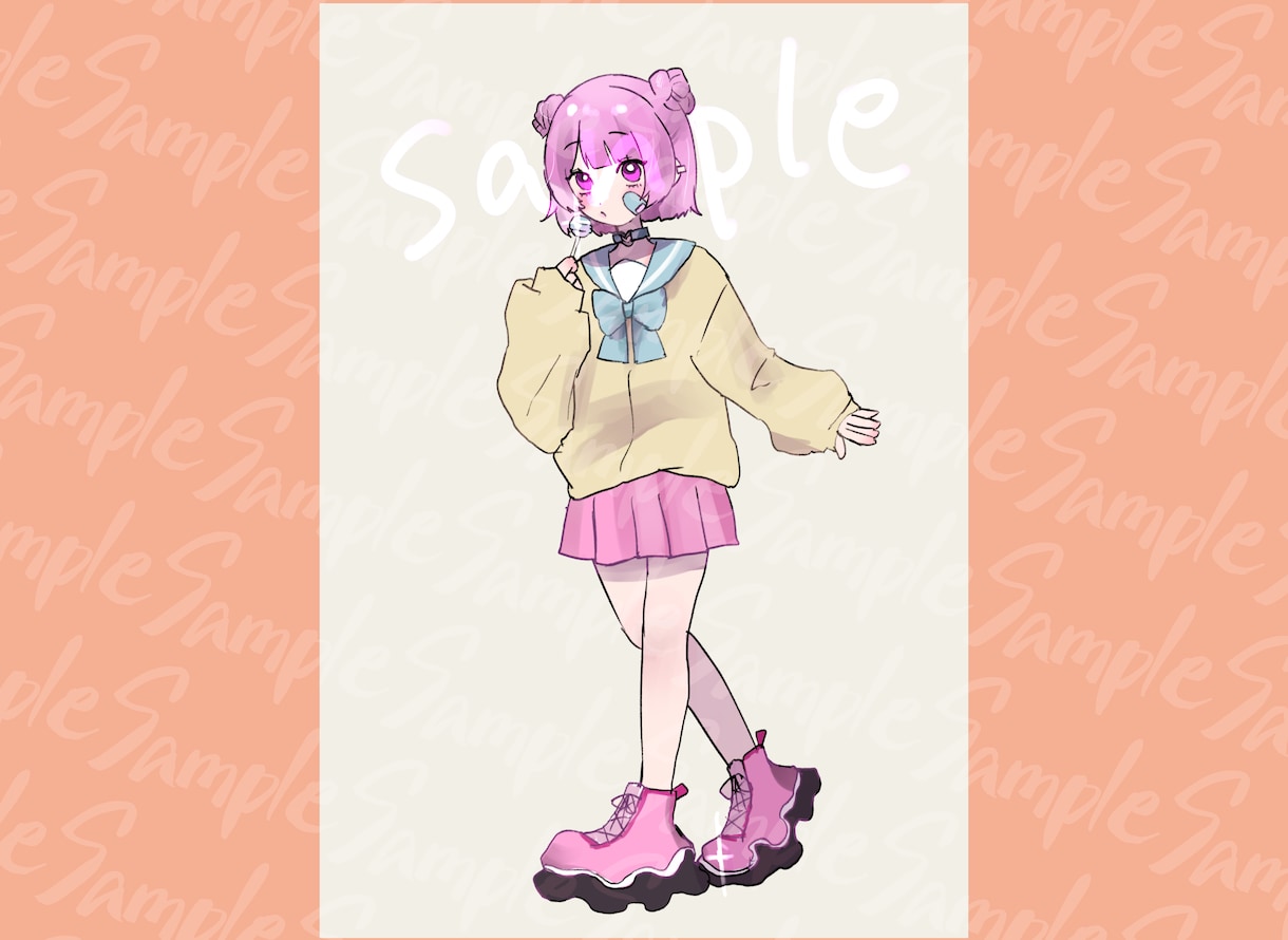 ゆるい立ち絵素早く描きます キャラクター・ファッションのこだわりをゆるく立ち絵にします！ イメージ4