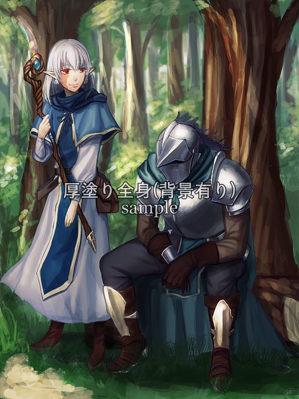 厚塗り風の一枚絵イラストやキャラクター描きます 個人観賞用や小説の挿絵、イメージイラストなど イメージ1