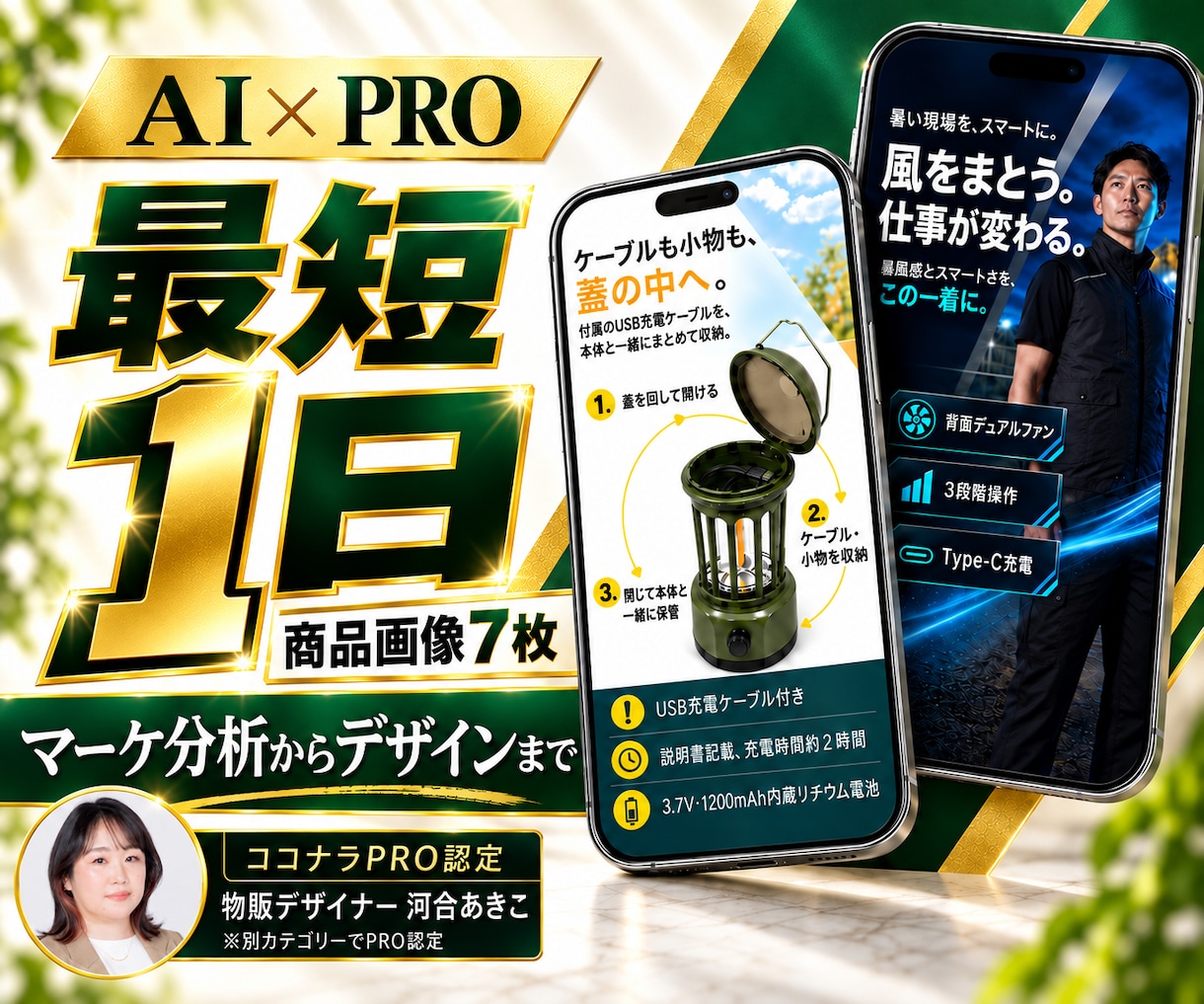 AI×プロ監修で商品画像7枚を最短1日で制作します Amazon歴10年のデザイナーが検品・調整して納品します イメージ1