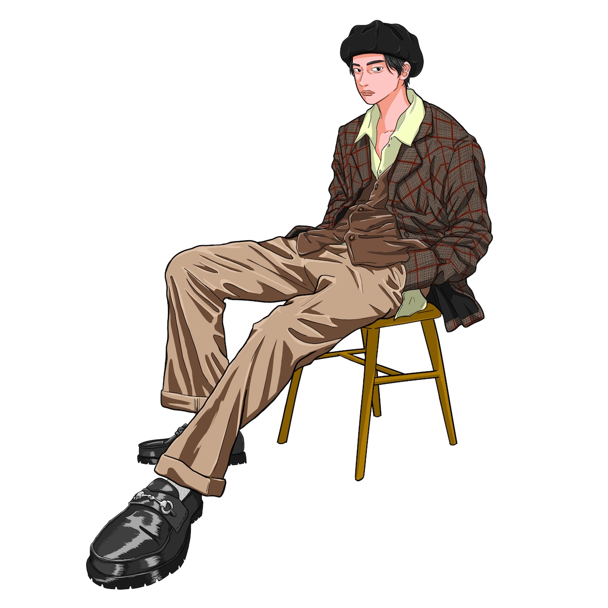 あなたの似顔絵イラストを制作いたします ファッション系のポップなイラストでアイコンなどに！！ イメージ4