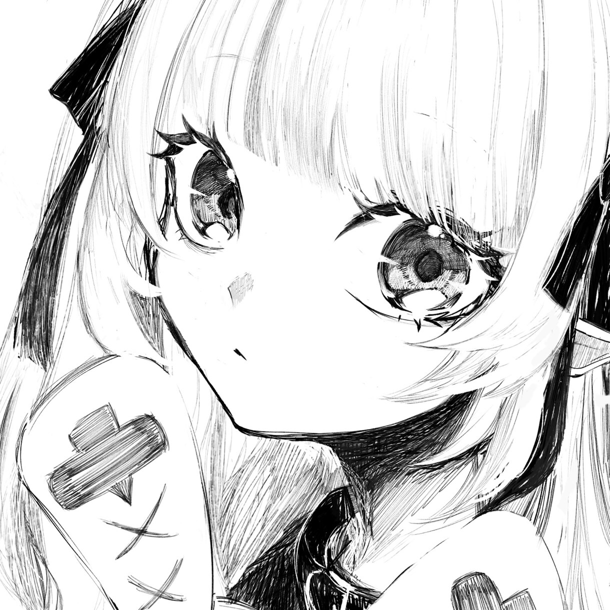 一枚絵・SNSアイコンをモノクロで承ります 最短3日で納品可能！お気軽にご相談ください。 イメージ4