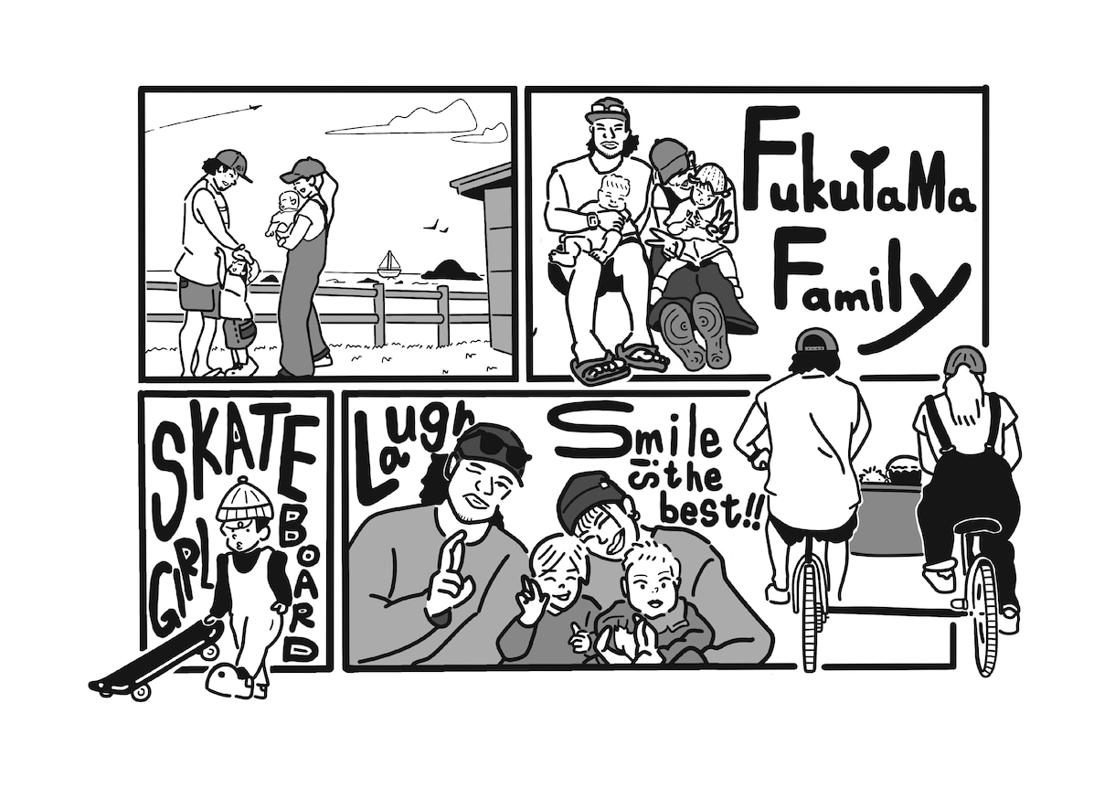 家族イラスト、カップルイラストなど描きます 大切な記念日や、贈り物などにいかがでしょうか♪ イメージ2