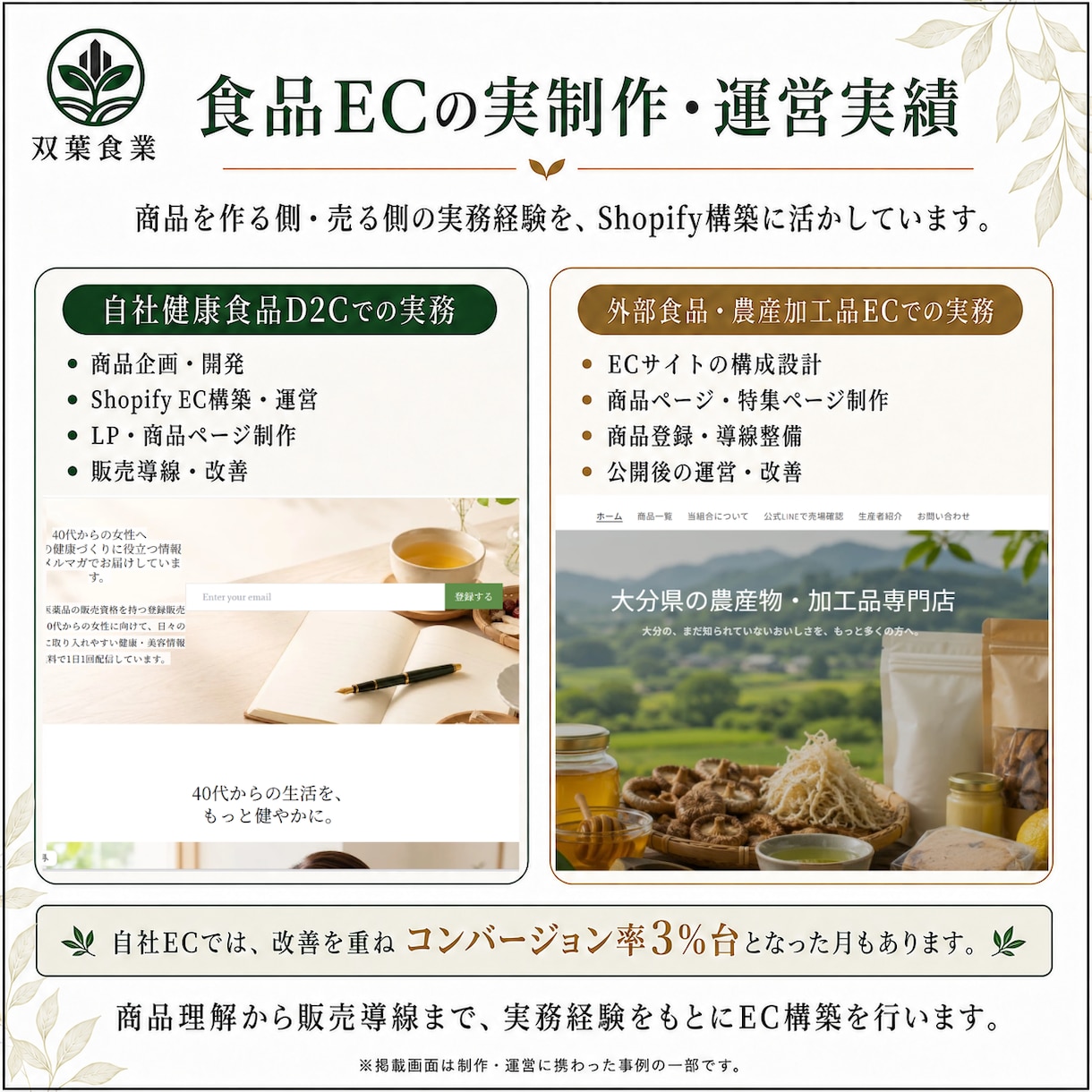 食品・健康食品のShopify ECを構築します 食品事業の実務経験で、準備整理から販売開始まで支援 イメージ5