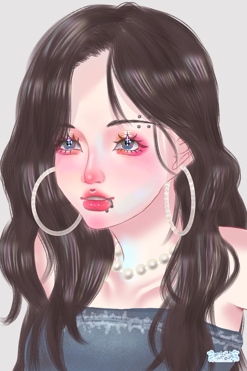 リアルな女性描きます 可愛くて美しい女性のイラストが好きな方に イメージ2