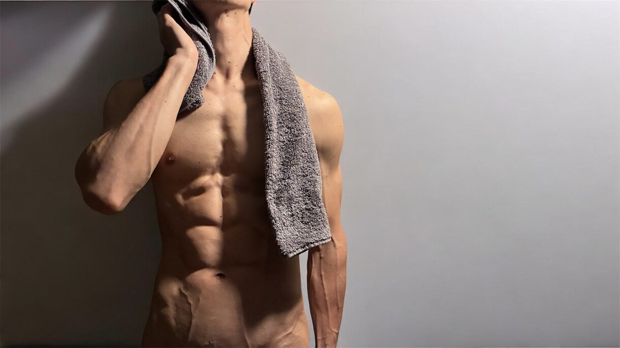 40代・細マッチョ☆腹筋パーツ素材撮影します 40代現役フィットネスモデルの割れた腹筋・肉体美をお届け イメージ1