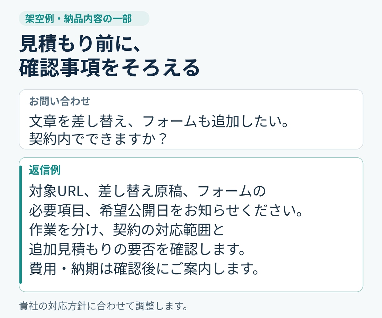Web制作会社の問い合わせ返信文を整えます 初回返信・提案・追客の10文面と管理用テンプレート イメージ2
