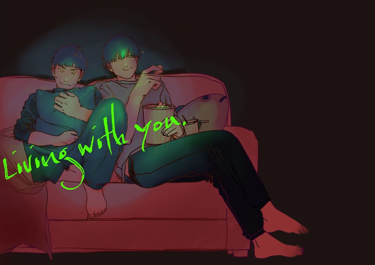 BL・同人誌の表紙＆裏表紙イラストを制作します 世界観と関係性を大切に表紙を！ イメージ3