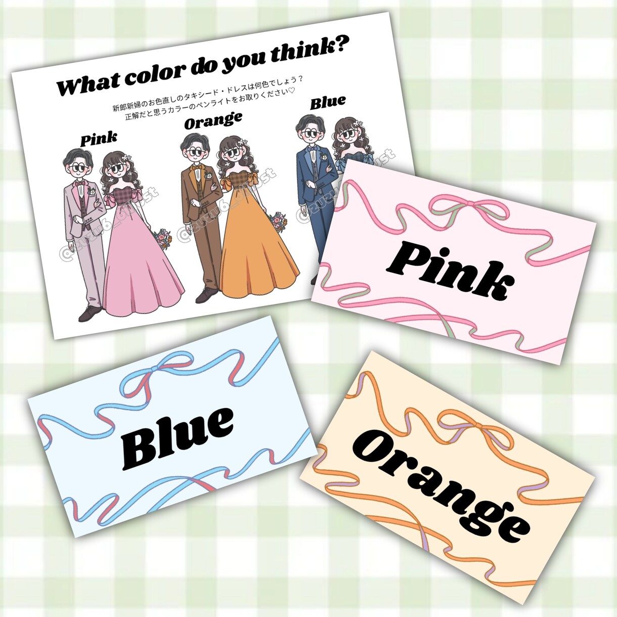 ドレス色当てクイズ　けだる目で個性的に描きます 文章からイラストまですべてフルオーダー可能◎ イメージ3