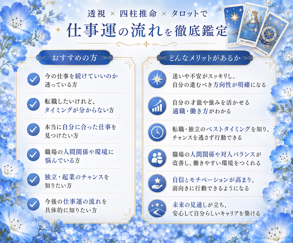 あなたの仕事運の波を完全解析致します 【直感＋命術＋タロットカードの総合鑑定】 イメージ2
