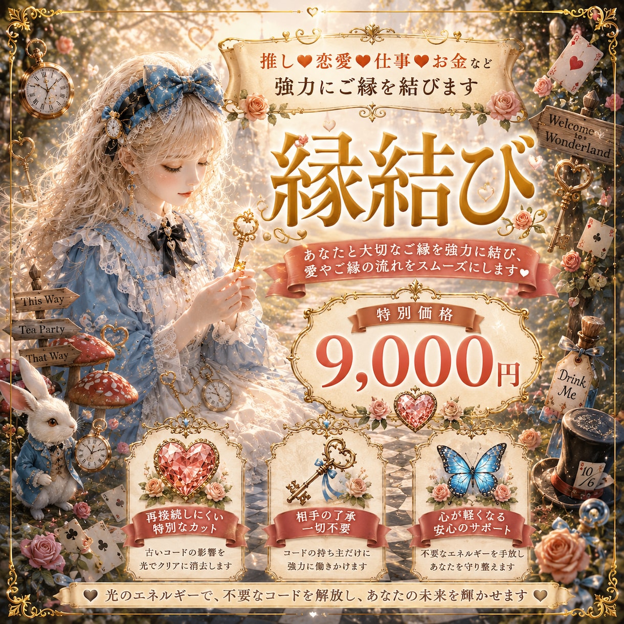 推し♥恋愛♥仕事♥お金など強力縁結びします 不要コード約15本カット後に縁結びで相性強化！ イメージ1