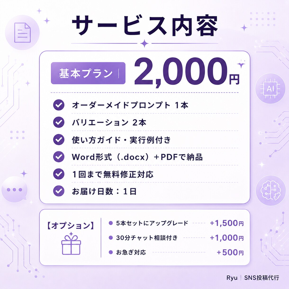 毎回使える業務用AIプロンプトを設計します 貼って埋めるだけ。指示文と運用手順をセットで納品 イメージ8