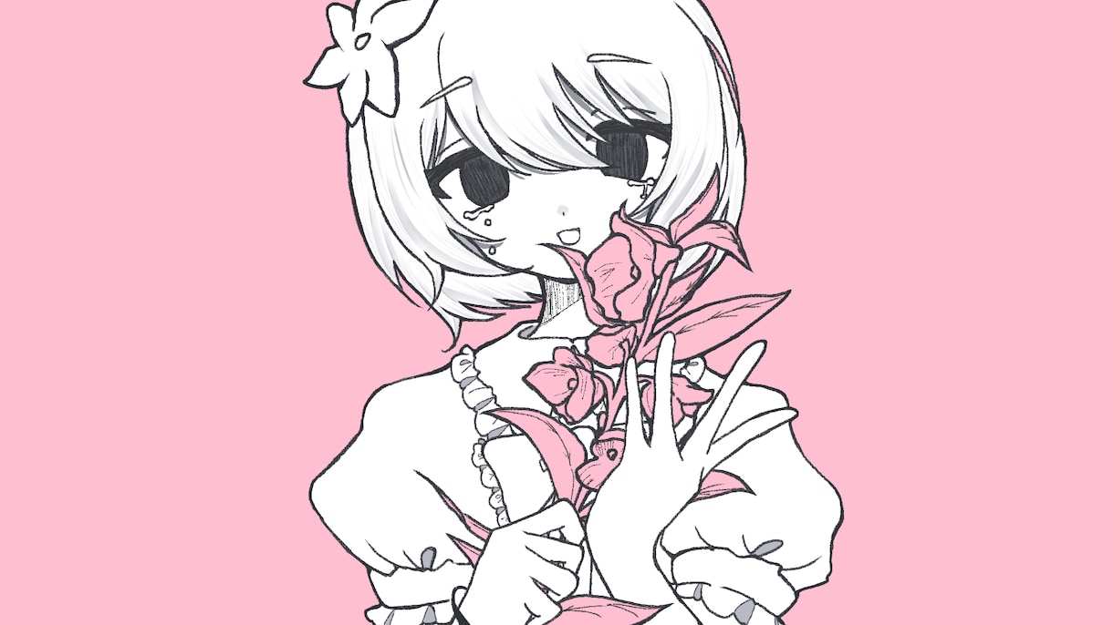 かわいい歌ってみた用イラスト描きます ちょい病み・かわいい女の子を描きます！ イメージ1