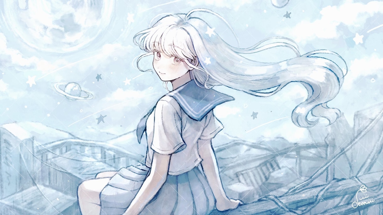 アナログ風で、きらきら艶感のあるイラストを描きます ご要望に合わせて作成します 1枚絵やアイコン・動画サムネに◎ イメージ3