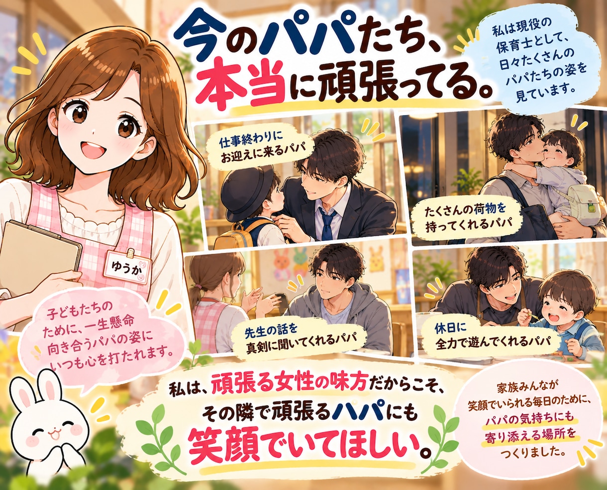 頑張るパパの気持ちを1時間チャットでお聴きします 愚痴／仕事／夫婦／育児♡まとまってなくてもOK イメージ4