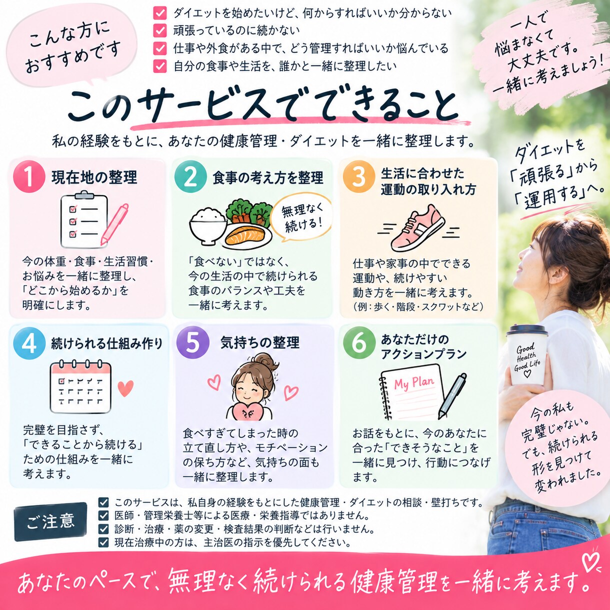 マイナス10kgした私！健康管理を一緒に見直します 中性脂肪10,776→71、HbA1c11.0→6.5 イメージ3