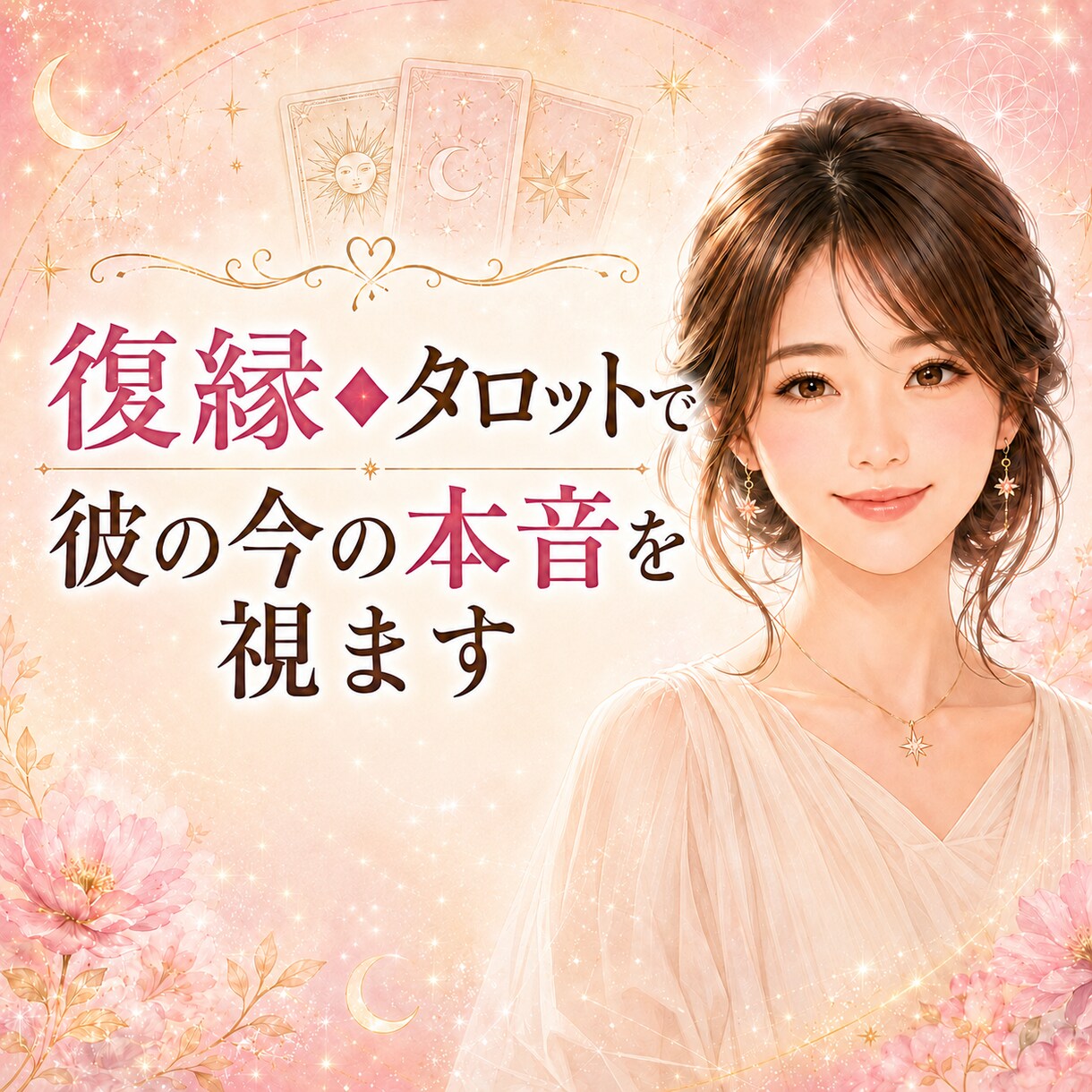復縁◆タロットで彼の今の本音を視ます モニター価格◆お相手様の気持ちを丁寧に鑑定 イメージ1