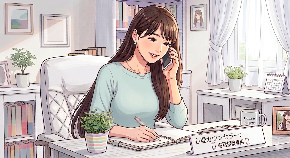 あのこと、話してみようかな。うんうん、待ってます ここは、泣いてもいいし、沈黙してもいいし、話していい場所だよ イメージ1